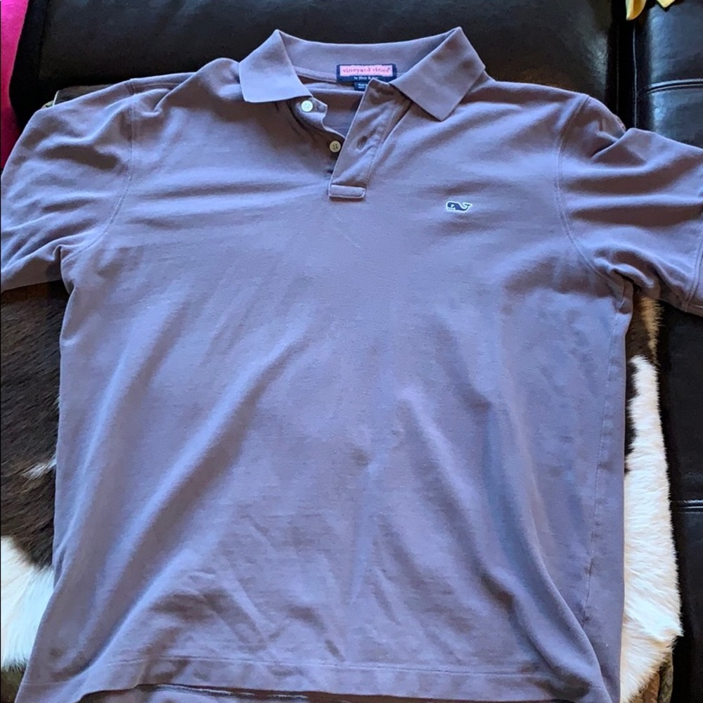 Vineyard Vines Grey Collared Polo